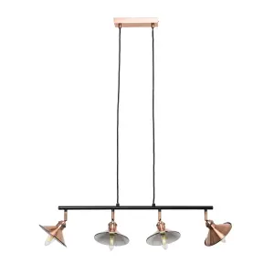 Inlight Bureau Brushed Satin Metal Antique Copper effect LED Ceiling light