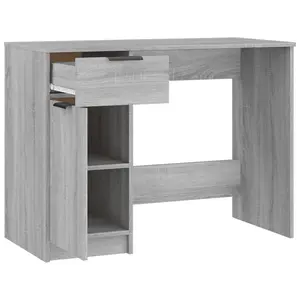 Berkfield Desk Grey Sonoma 100x50x75 cm Engineered Wood