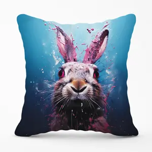 Rabbit Face Splashart Cushions 60cm x 60cm