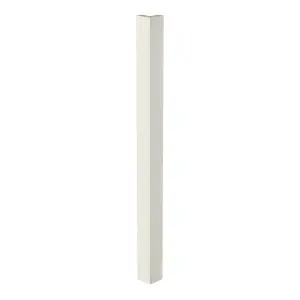 GoodHome Stevia Innovo handleless gloss cream slab Gloss cream Corner post, (W)48mm