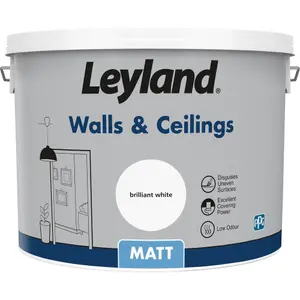 Leyland Pure brilliant white Matt Emulsion paint, 10L