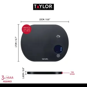 Taylor Pro Touchless Tare 5.5kg Digital Dual Kitchen Scale