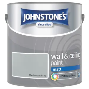 Johnstone's Wall & Ceiling Manhattan Grey Matt Paint - 2.5L