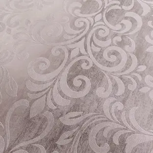 Muriva Bronze Damask Metallic effect Embossed Wallpaper