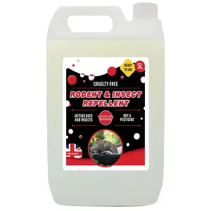 2 x 5 Litre Rodent & Insect Repellent Ready to Use Protective Rodent Repeller for Home, Garden & Office