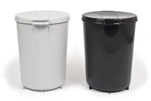 Durable DURABIN 40L Round Bin - Strong Food & Freezer Safe - Grey