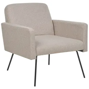 Beliani Retro Armchair NARKEN Fabric Beige