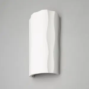 Litecraft Kilda White Paintable Medium Up and Down Wall Light