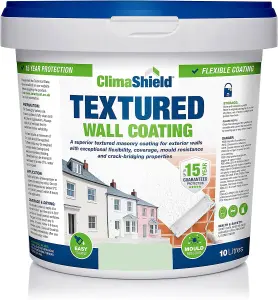 Smartseal Wall Coating Textured (Forest Dawn), Waterproof 15 years, Brickwork, Stone, Concrete and Render, Breathable, 10kg