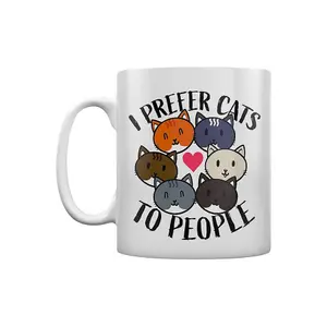 Grindstore I Prefer Cats To People Mug White (One Size)