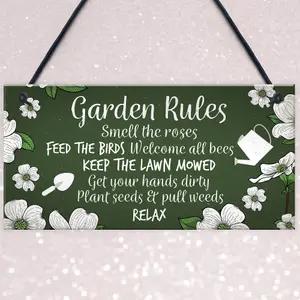 Red Ocean Garden Sign Outdoor Novelty Hanging Plaque SummerHouse Sign Garden Shed Friendship Gift