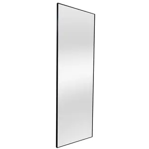 Metal Wall  & Leaner  Mirror in Black 165cm H x 56cm W