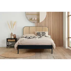 Birlea Margot King Rattan Bed Black