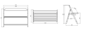 TRAMONTINA FOLDING GARDEN BENCH