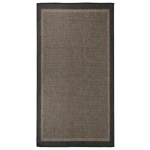 Berkfield Outdoor Flatweave Rug 80x150 cm Dark Brown