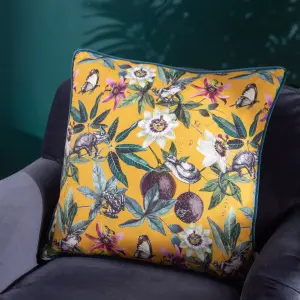 Wylder Wild Passion Creatures Digitally Printed Piped Feather Rich Cushion