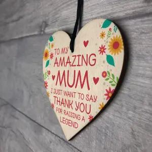 Funny Gift For Mum Mothers Day Gift Wood Heart Love Sign Birthday Gift For Her