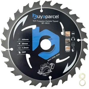 X2 BAP Trade Pro Circular Saw Blade 165mm X 20 24 Teeth Carbide Tipped Long Life