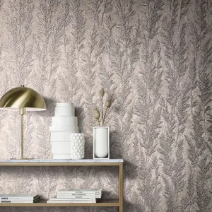 Galerie Natural Opulence Pink Feathery Tree Wallpaper Roll