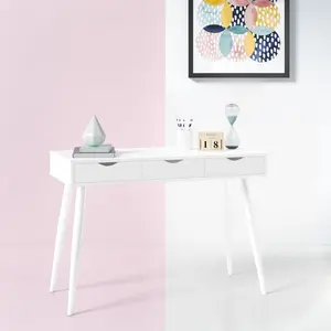 Casson Metal Base Writing Desk White