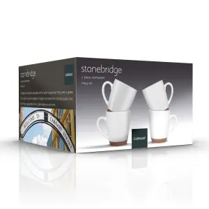 Carnaby Stonebridge Mugs Set of 4 Tea and Coffee Cups White