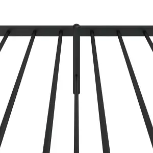 Berkfield Metal Bed Frame with Headboard Black 90x190 cm 3FT Single