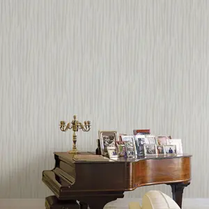 Galerie Opulence Greige Pleated Texture Embossed Wallpaper