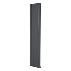 Agadon Vienna Aluminium Designer Radiator 1800 x 345 mm Textured Anthracite - 2338 BTU - 10 Years Guarantee