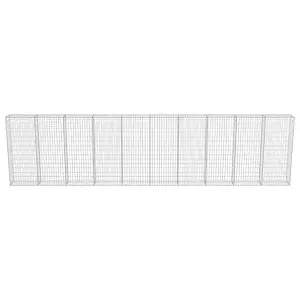 Berkfield Gabion Wall with Covers Galvanised Steel 600x30x150 cm