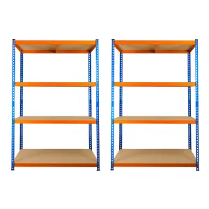 2 Bays of 4 Tier Extra Heavy Duty Storage Racking 1800h x 1200w x 450d mm 300kg