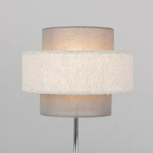 Bogaerts Metal Table Lamp Dark Grey/Herringbone / Included