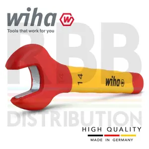 Wiha Spanner Wrench 14mm VDE Electricians Single Insulated Open End 43034