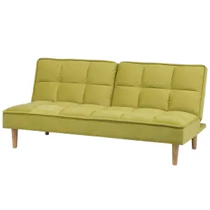 Beliani Traditional Sofa Bed SILJAN Olive Green