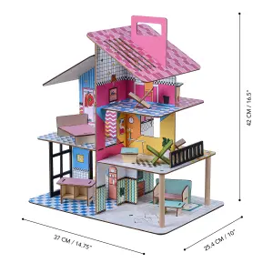 Teamson Kids 360 Pop Dollhouse with 12 Accessories, Multicolor