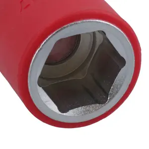 17mm 1/2in drive VDE Insulated Shallow Metric Socket 6 Sided Single Hex 1000 V