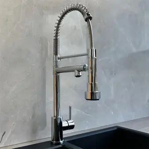 Liquida GR266CH Chrome Kitchen Mixer Tap With Swivel Spout & Directional Spray