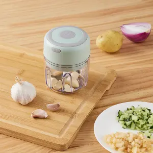 250ML Green Mini Electric Wireless Kitchen Food Chopper