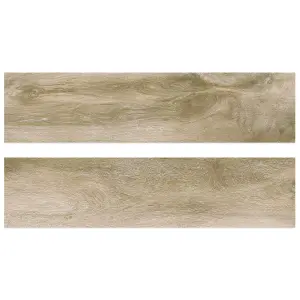 Glade Matt Oak Wood Effect Porcelain Outdoor Tile - Pack of 2, 0.72m² - (L)1205x(W)300