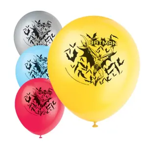 Batman Latex Balloons (Pack of 8) Multicoloured (One Size)