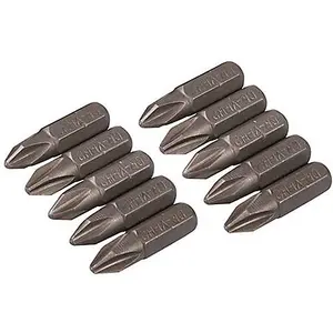 10 PACK PH2 Philips Crosshead Chrome Vanadium Screwdriver Bits 1/4" Hex Shank