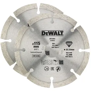 Dewalt 115mm Angle Grinder Blade Segmented Diamond Cutting Discs 4.5" x 2