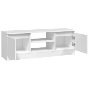 Berkfield TV Cabinet with Door White 102x30x36 cm