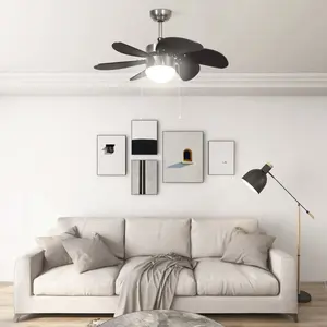 Dornan 76cm Ceiling Fan with Light Kit Black