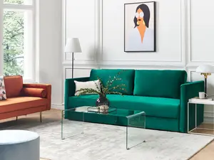 Sofa Bed EKSJO Emerald Green Velvet