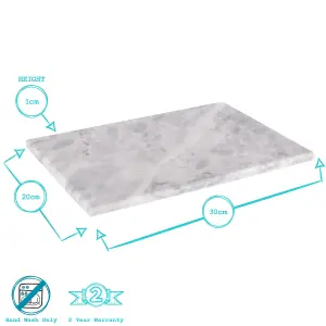 Argon Tableware - Rectangle Marble Chopping Board - 30 x 20cm