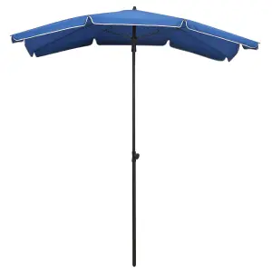 Berkfield Garden Parasol with Pole 200x130 cm Azure Blue