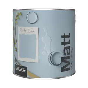 Rust-Oleum Washable Matt Wall Paint - Powder Blue 2.5L