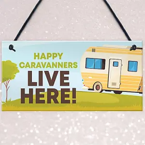 Red Ocean Caravan Sign Novelty Motorhome Sign Caravan Lover Gift Friendship Retirement Gifts