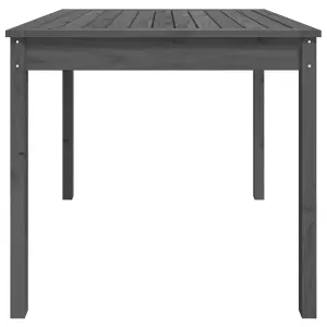 Berkfield Garden Table Grey 82.5x82.5x76 cm Solid Wood Pine