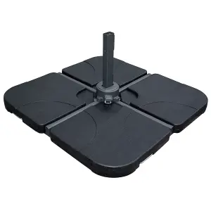 Charles Bentley Premium Concrete Parasol Base - 25kg per segment - 2 segments